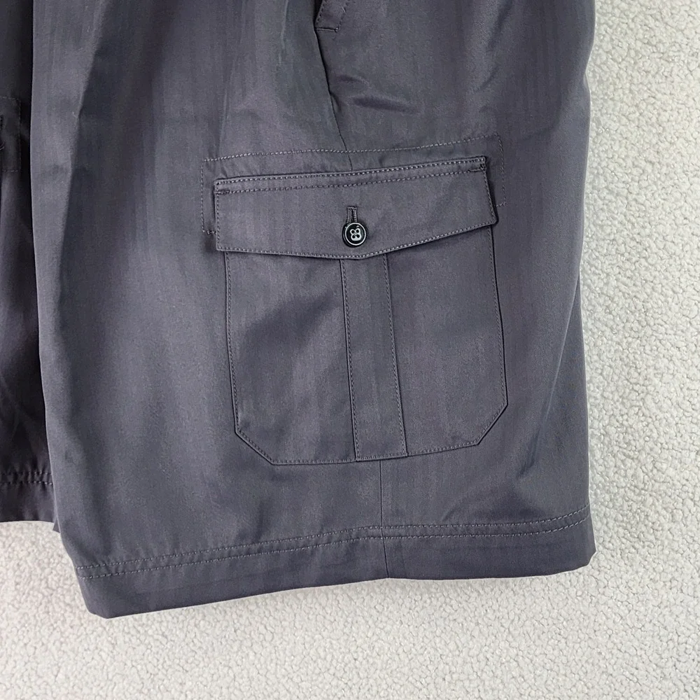 Island Republic Herringbone Cargo Shorts Mens 44 Gray Gorpcore‎ Utility